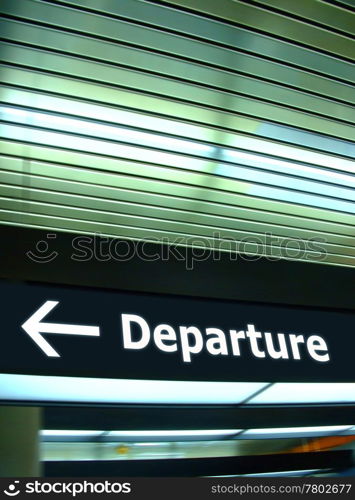 Tourist info signage in airport in international language