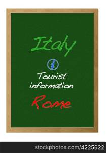Tourist information, Italy.
