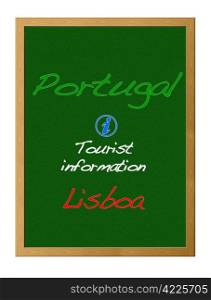 Tourist information, Portugal.