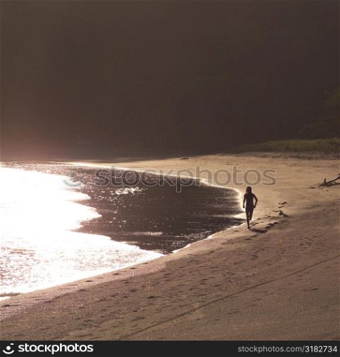 Tourist on a beach in Costa Rica