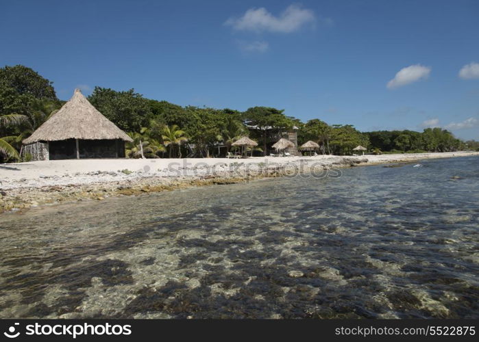 Tourist resort at the coast, Bay Islands, Honduras