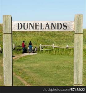 Tourists at Cavendish Dunelands Trail, Green Gables, Prince Edward Island, Canada
