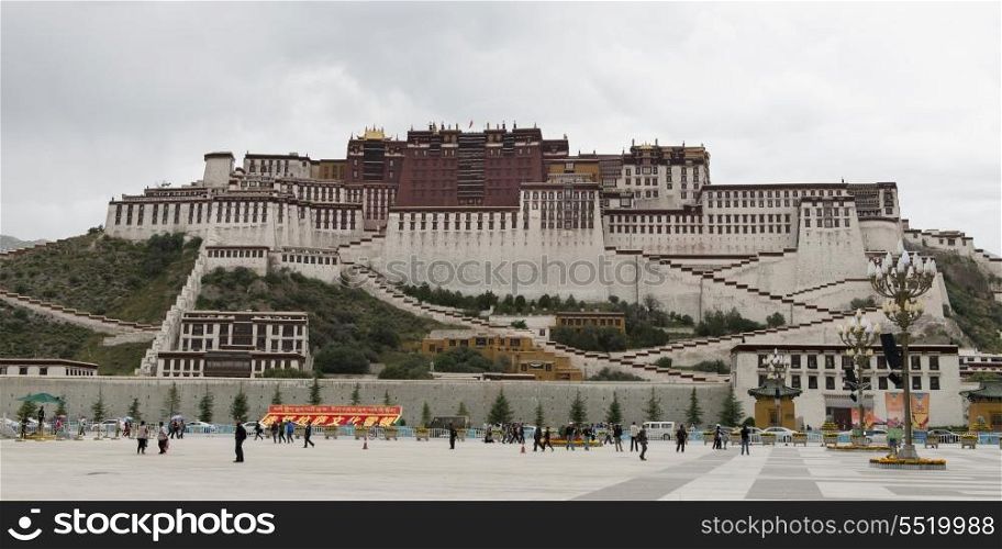 Tourists at Potala Palace, Lhasa, Tibet, China