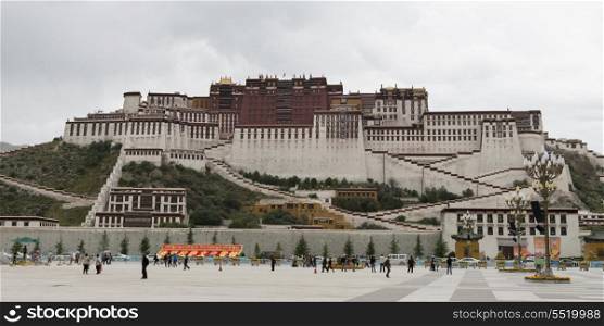 Tourists at Potala Palace, Lhasa, Tibet, China