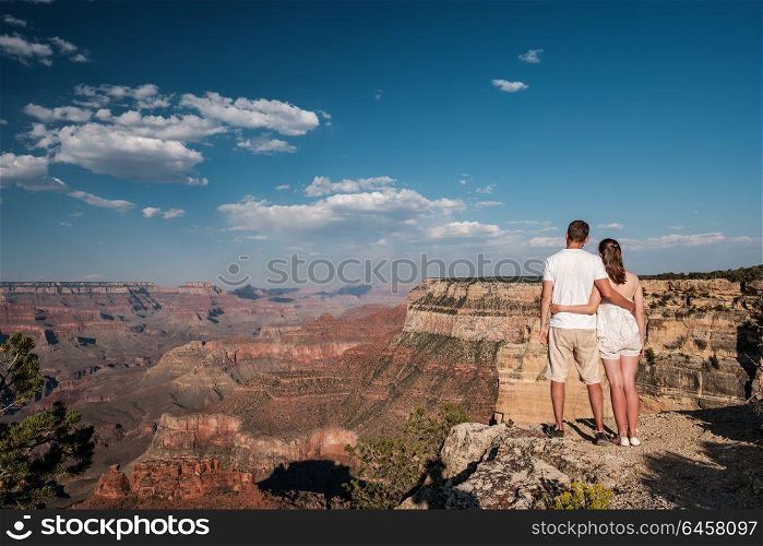 Tourists hiking at Grand Canyon, Arizona, USA
