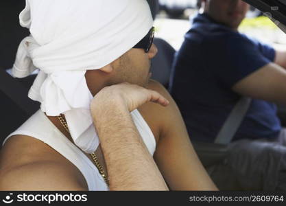 Tourists in a car