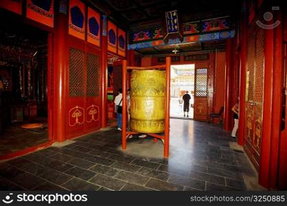 Tourists in a temple, Da Zhao Temple, Hohhot, Inner Mongolia, China