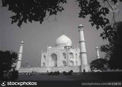 Tourists in front of a monument, Taj Mahal, Agra, Uttar Pradesh, India