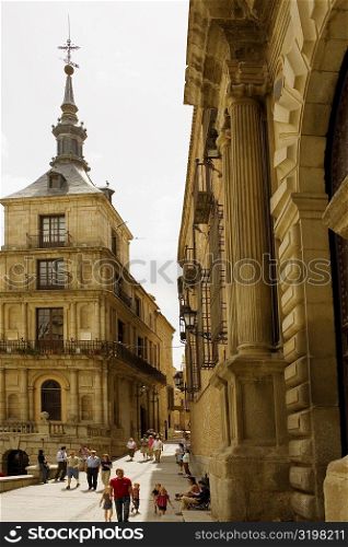 Tourists near a church, Toledo, Spain