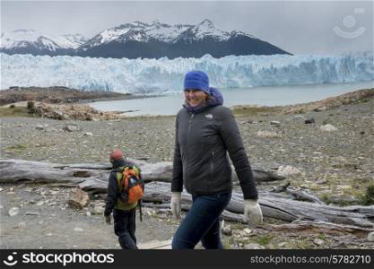 Tourists on Perito Moreno Glacier, Los Glaciares National Park, Santa Cruz Province, Patagonia, Argentina