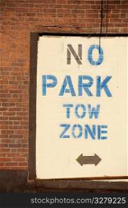 Tow Zone sign in Boston, Massachusetts, USA