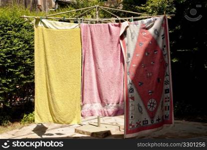 Towel drying up the sun