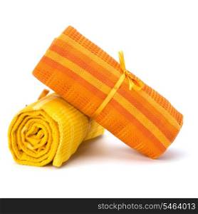 Towel roll isolated on white background