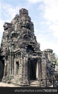Tower and gate in Bayon temple, Angkor, Cambodia