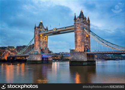 Tower Bridge and River Thames in the Morning, London, United Kingdom