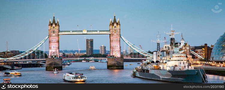 tower bridge at night, London, UK