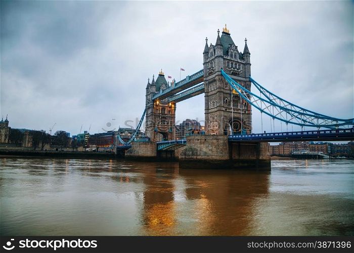 Tower bridge in London, Great Britain in the morning