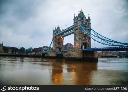 Tower bridge in London, Great Britain in the morning