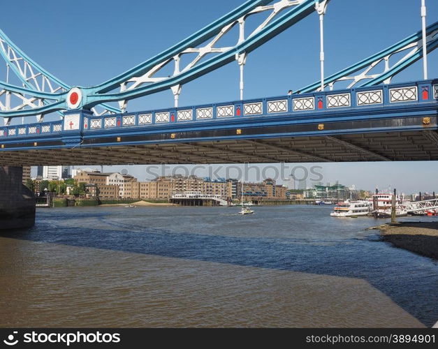 Tower Bridge in London. Tower Bridge on River Thames in London, UK