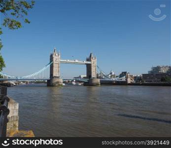 Tower Bridge in London. Tower Bridge on River Thames in London, UK