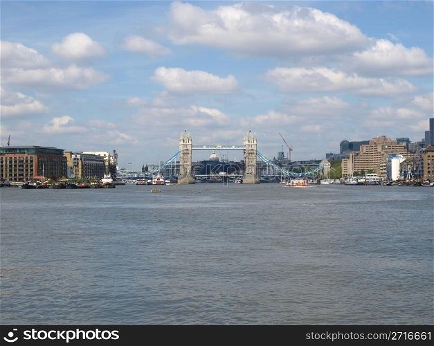 Tower Bridge, London. Tower Bridge on River Thames, London, UK - high dynamic range HDR