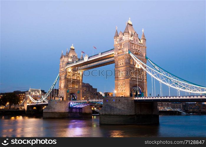 Tower Bridge twilight London, England, UK