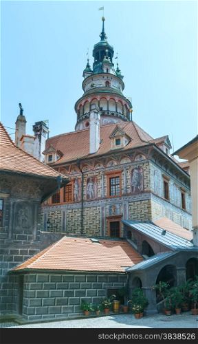 Tower of Cesky Krumlov Castle (Czech Republic). It dates back to 1240.