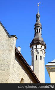 Tower of City hall in Tallin, Estonia