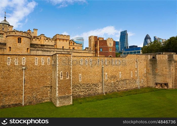 Tower of London in England view from outside