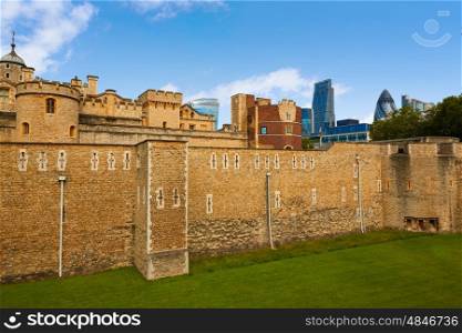 Tower of London in England view from outside