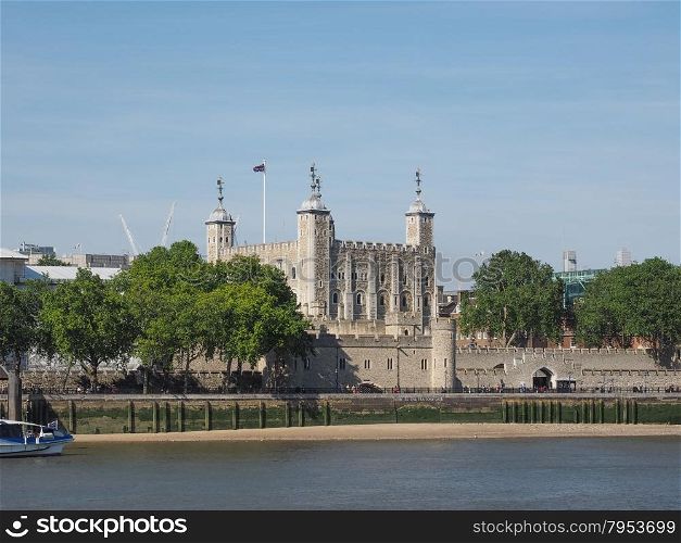 Tower of London. The Tower of London seen from River Thames in London, UK