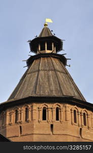 Tower of medieval Spaso-Evfimevsky Monastery in Suzdal. The Golden Ring of Russia