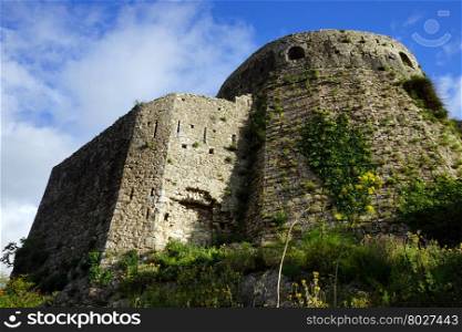Tower of old fortress in Old Bar in Montenegro