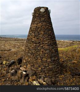tower spain hill black rocks in the lanzarote &#xA;