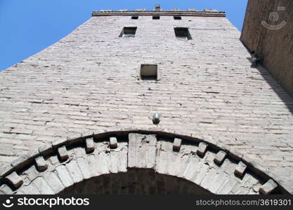 Tower with arc in fortress in Shush, Iran