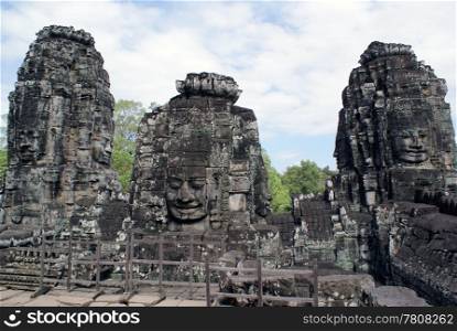 Towers in Bayon temple, Angkor, Cambodia