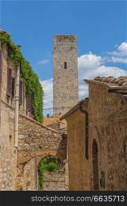 Towers in San Gimignano Tuscany Italy.. Towers in San Gimignano Tuscany Italy