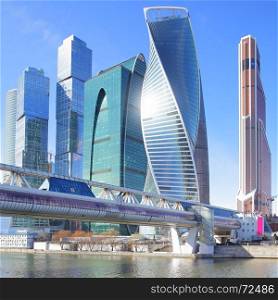 Towers of Moscow City, Russia (View of 2015)
