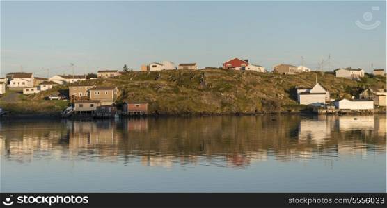 Town along coastline, Twillingate, South Twillingate Island, Newfoundland And Labrador, Canada
