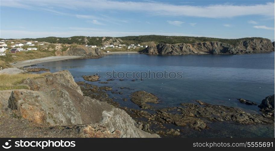 Town along the coast, Twillingate, North Twillingate Island, Newfoundland And Labrador, Canada