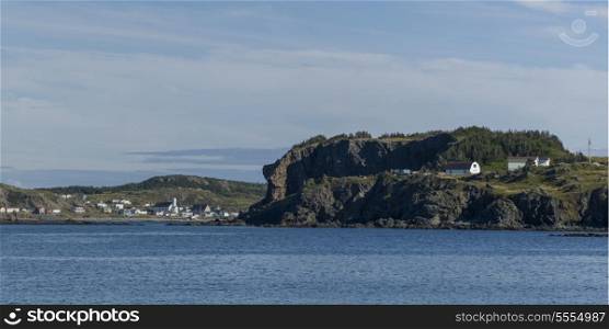 Town at the coast, Twillingate, North Twillingate Island, Newfoundland And Labrador, Canada