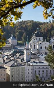 Town hall of Salzburg in autumn time, buildings