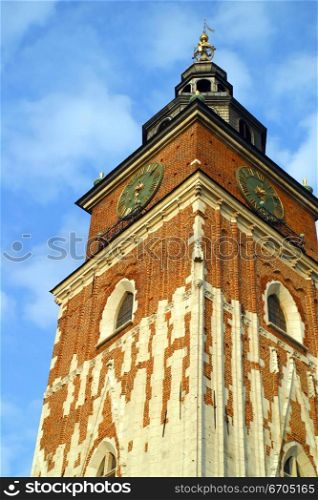 Town Hall Tower, Rynek Glowny, Old Town, Krakow, Poland.