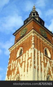 Town Hall Tower, Rynek Glowny, Old Town, Krakow, Poland.