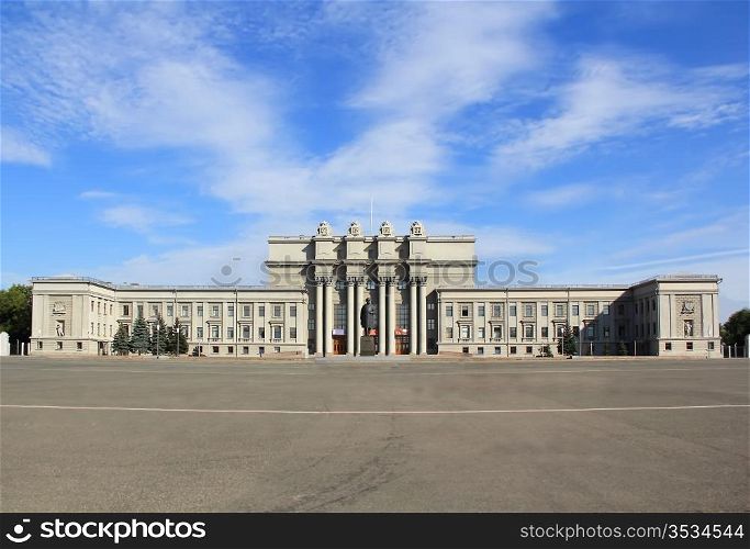 Town landscape of opera and ballet theater in Russia