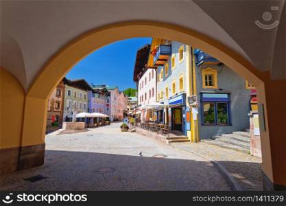 Town of Berchtesgaden colorful street and historic architecture view, Bavaria Alps region of Germany