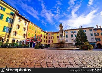 Town of Cividale del Friuli colorful Italian square view, Friuli-Venezia Giulia region of Italy