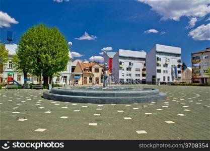 Town of Gospic square fountain, Lika, Croatia