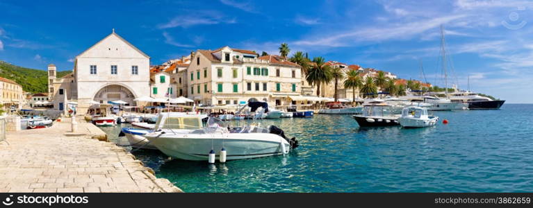 Town of Hvar waterfront view, Dalmatia, Croatia