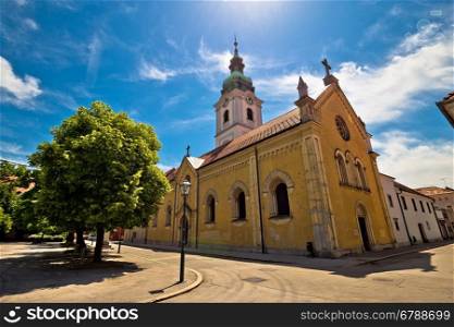 Town of Karlovac church and architecture, central Croatia